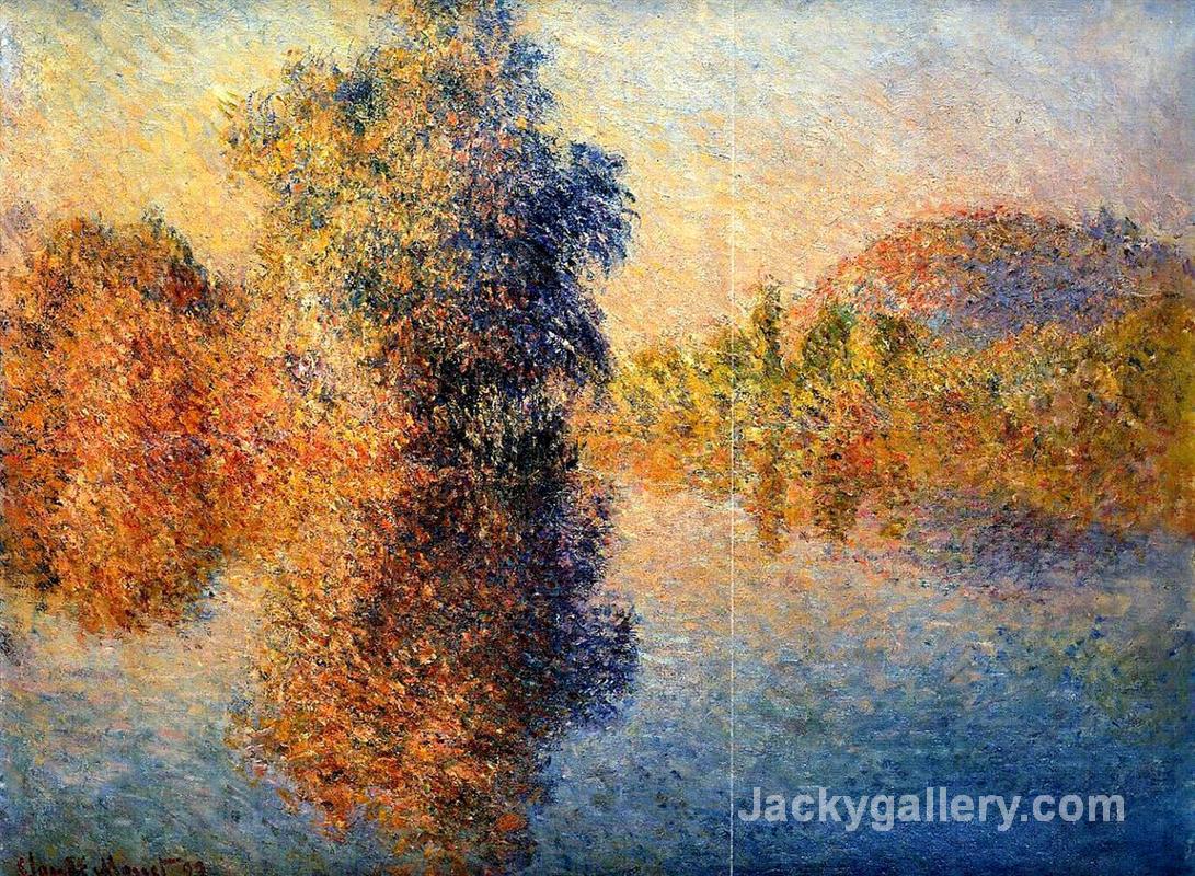 Morning on the Seine by Claude Monet paintings reproduction - Click Image to Close